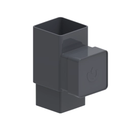 KROP Rewizja do rynny kwadratowej​​​​​​​ SRK 80x80 mm - system rynny kwadratowej PVC